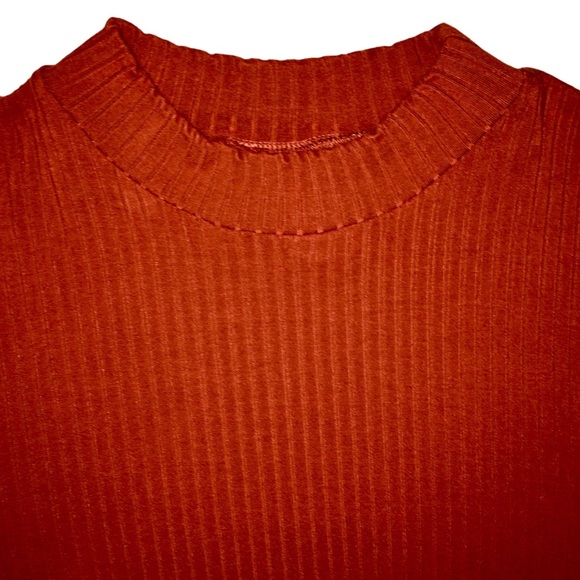 Rust Orange Dress 3/4 Sleeve Mock Neck Long Sleeve Sweater Dress A New Day XXL - Picture 6 of 14